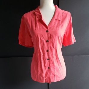 Caribbean Joe silk & rayon blouse. XL NWT